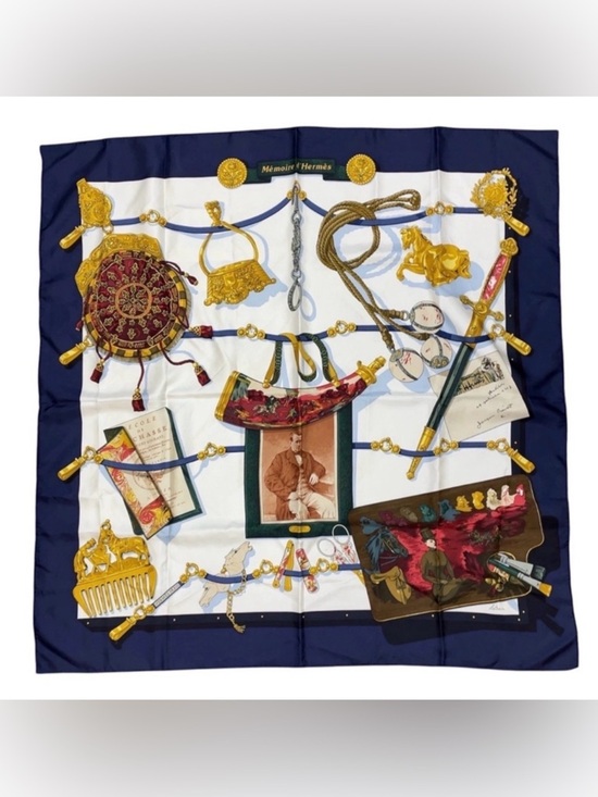 Hermes Accessories - HERMES Vintage Rare Iconic Collectible Carre 90 “Memoire d’Hermes” Silk Scarf